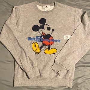 NWT grey crew neck Walt Disney World sweatshirt